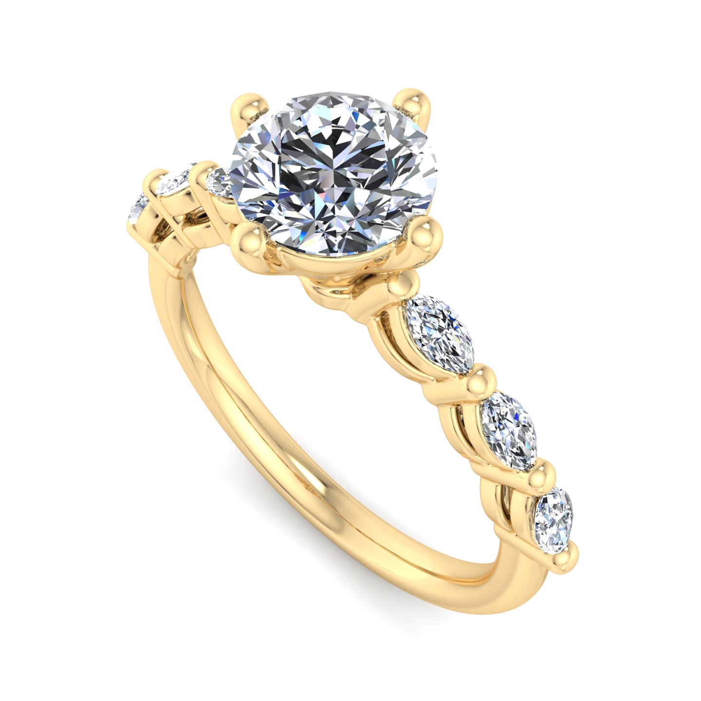 Aubrey Marquise band engagement ring